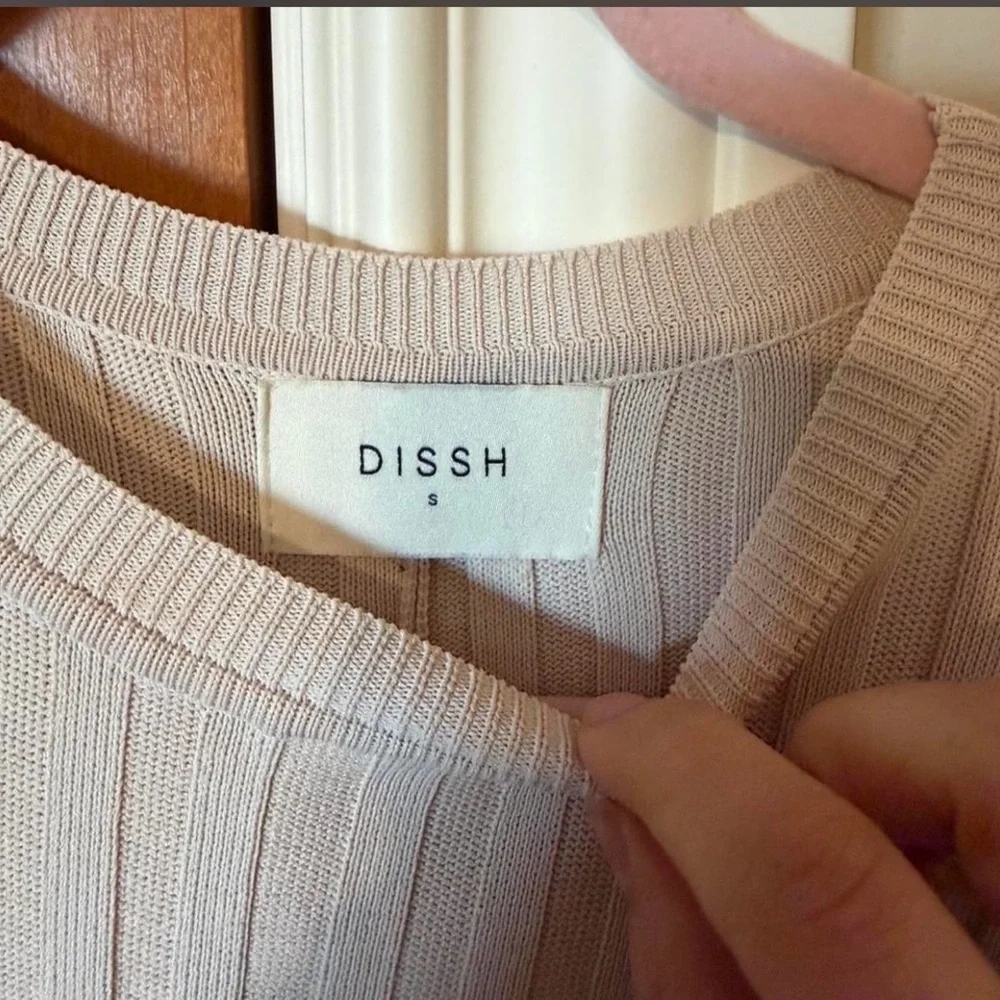 DISSH Cream Ribbed Long Sleeve Dress - Picture 5 of 5